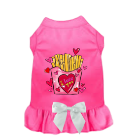 French Fries are My Valentine Dog (Color: Pink, size: large)