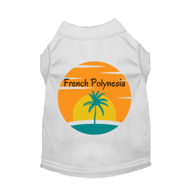 French Polynesia- Dog Shirt (Color: White, size: large)