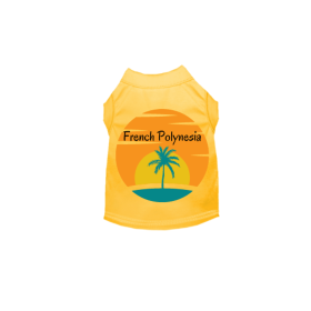 French Polynesia- Dog Shirt (Color: Yellow, size: X Small)