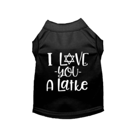 I Love You A Latke (Color: Black, size: 2X Large)