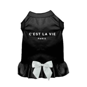 C' EST LA VIE (Color: Black, size: X Large)