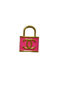 CC Lock Charm Collar (Color: Pink, size: 16")