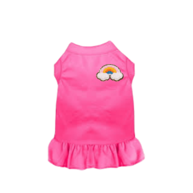 Chenille Rainbow (Color: Hot Pink, size: large)