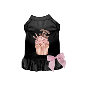 Chewnel Cupcake Dress (Color: Black, size: large)