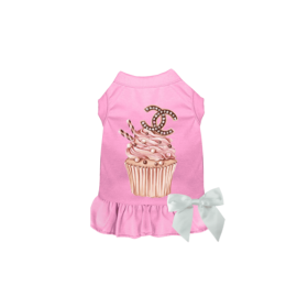 Chewnel Cupcake Dress (Color: Pink, size: large)