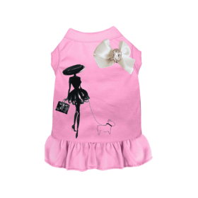Classy Lady and Frenchie (Color: Light Pink, size: medium)
