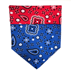 Reversible Sport Bandanas (Color: Red/Blue Paisley, size: large)