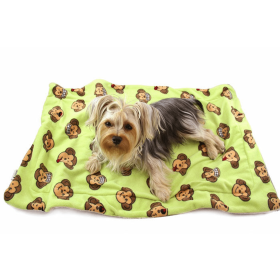 Silly Monkey Ultra-Plush Blanket (Color: Lime, size: 50" x 30")