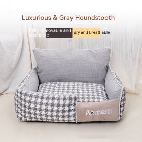 Removable And Washable Pet Bed Four Seasons Universal (Option: Grey-Pet Nest Only-L)
