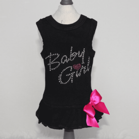 Baby Girl Dress (Color: Black, size: XS)