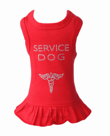 Service Dog Dress (Color: Red, size: XS)