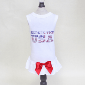 Born in the USA (Color: White, size: medium)