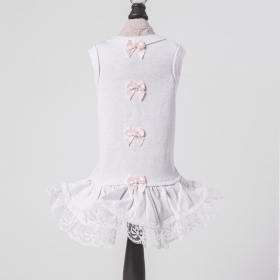 Sweetheart Dress (Color: White/Pink, size: XXS)