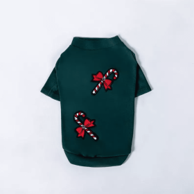 Candy Cane Tee (Color: Forest Green, size: XS)