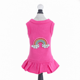 Rainbow Dress (Color: Fuchsia, size: medium)