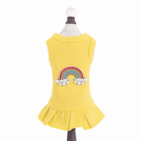 Rainbow Dress (Color: Yellow, size: small)
