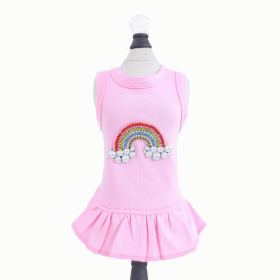 Rainbow Dress (Color: Pink, size: XS)
