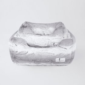 Cashmere Dog Bed (Color: Silver Angora, size: large)