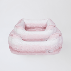 Cashmere Dog Bed (Color: Pink Angora, size: small)