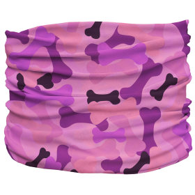 Bone Camo Pup Scruff (Color: Pink, size: Big Pooper)