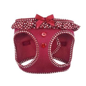 American River Choke Free Dog Harness Polka Dot Collection - Wine Polka Dot (size: X-Small)