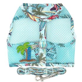Cool Mesh Dog Harness with Leash - Surfboards and Palms (size: X-Small)