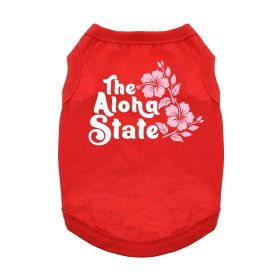 The Aloha State Dog Shirt - Red (size: 3X-Large)