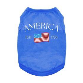 America Dog Shirt - Blue (size: 3X-Large)