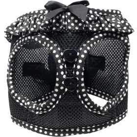 American River Choke Free Dog Harness Polka Dot Collection - Black and White Polka Dot (size: 3X-Large)