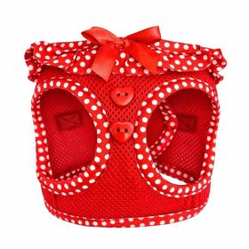 American River Choke Free Dog Harness Polka Dot Collection - Red Polka Dot (size: 3X-Large)