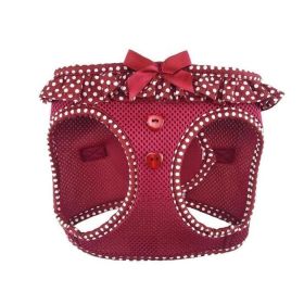 American River Choke Free Dog Harness Polka Dot Collection - Wine Polka Dot (size: 3X-Large)