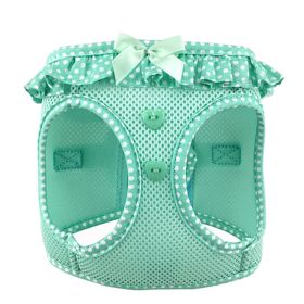 American River Choke Free Dog Harness Polka Dot Collection - Teal Polka Dot (size: 3X-Large)