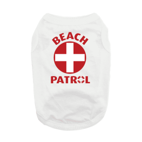 Beach Patrol Dog Shirt - White (size: 3X-Large)