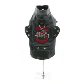 Biker Dawg Motorcycle Dog Jacket - Black (size: 3X-Large)