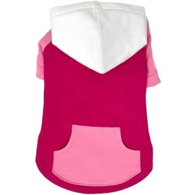 Color-Block Hoodie - Pink on Pink (size: small)