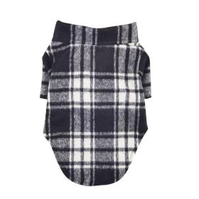 Flannel Dog Shirt - Black and White Plaid (size: 2X-Large)
