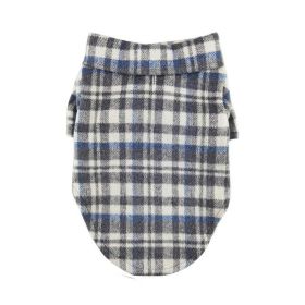 Flannel Dog Shirt - Gray and Blue Plaid (size: 2X-Large)