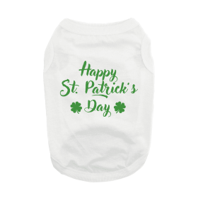 Happy St. Patrick's Day Dog Shirt - White (size: 3X-Large)