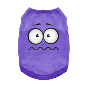 Nervous Face Dog Shirt - Ultra Violet (size: 3X-Large)