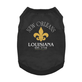 New Orleans LA Dog Shirt - Jet Black (size: 3X-Large)