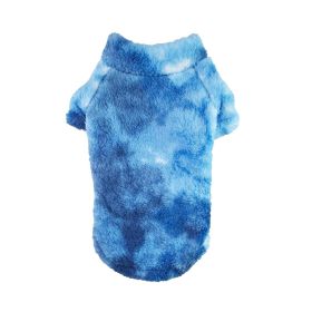 Soft Plush Pullover - Tie-Dye Blue (size: small)