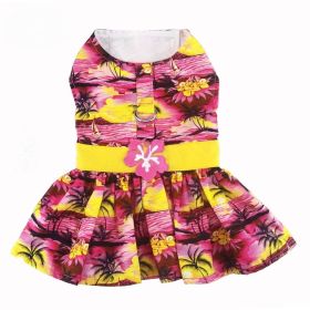 Tropical Sunset Dog Dress with Matching Leash (size: X-Large)