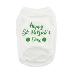 Happy St. Patrick's Day Dog Shirt - White (size: X-Small)