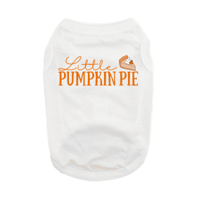 Little Pumpkin Pie Dog Shirt - White (size: large)