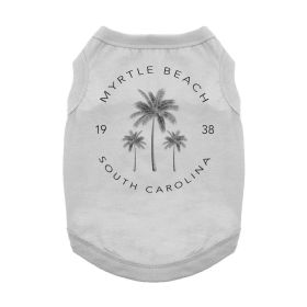 Myrtle Beach, SC Dog Shirt - Gray (size: large)