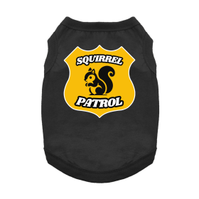 Squirrel Patrol Dog Shirt - Jet Black (size: large)
