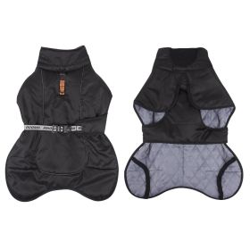 Dog Clothes Autumn Large Dog Cloak Thickened Warm Pet Clothes (Option: Black-5XL)