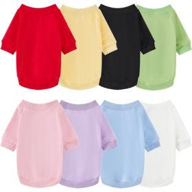Sparkling Style Blank Pet Sweater Cotton Dog Clothing Pullover (Option: Green-XS)