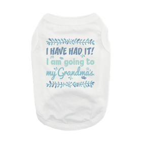 Going To Grandma's Dog Shirt - White (size: small)