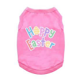 Hoppy Easter Dog Shirt - Carnation Pink (size: small)